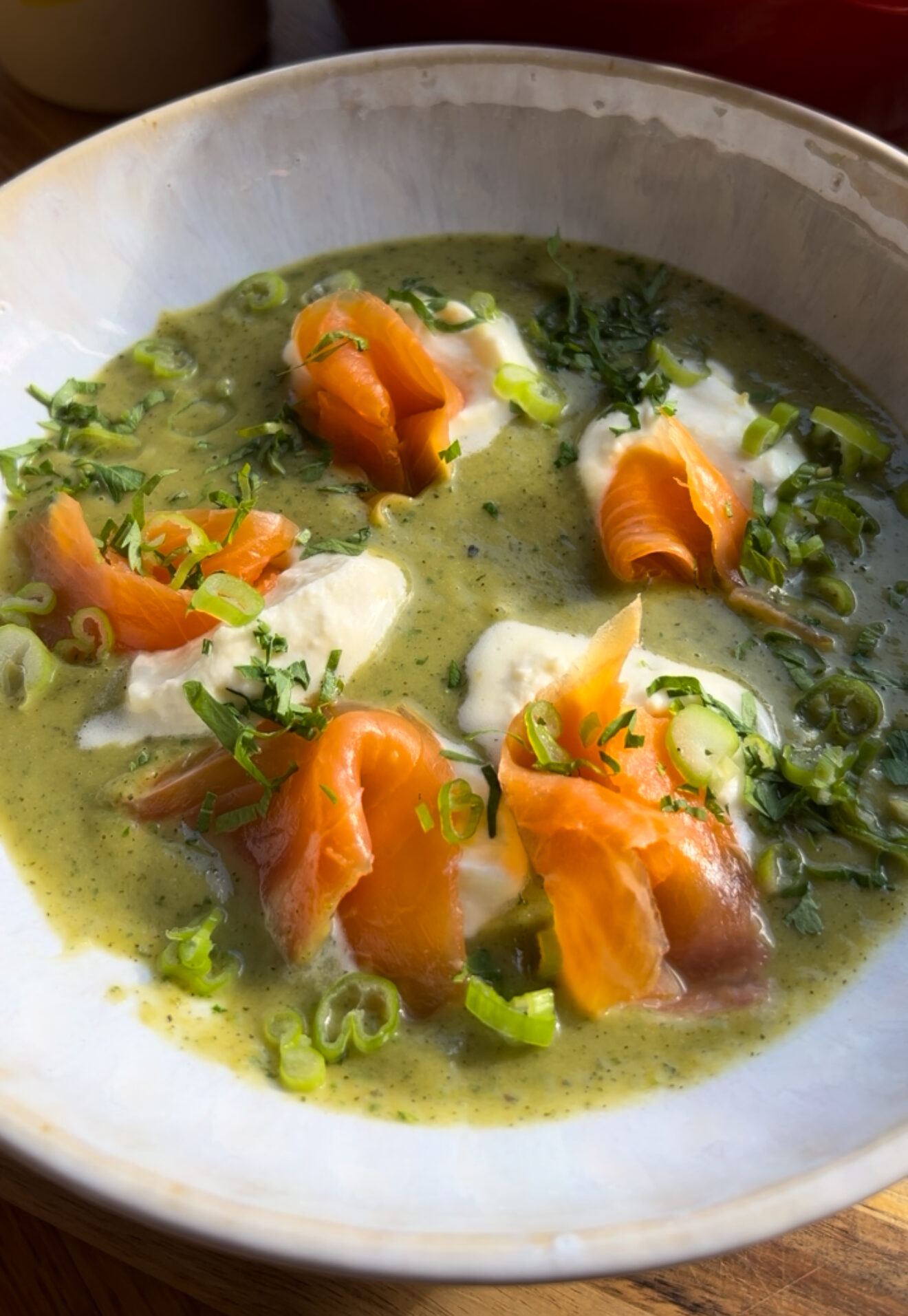 Velouté courgette, chantilly citron